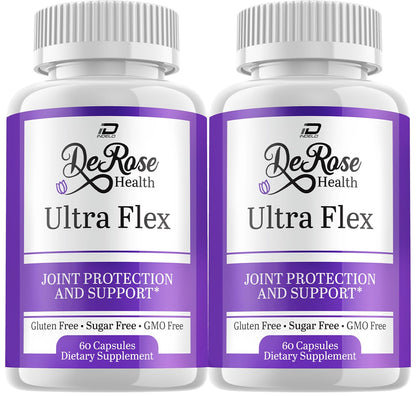 Indelo Ultra Flex Derose Health Capsules, Joint Support Supplement, Ultra Flex Natural Joint Health Formula, Derose Health Pills for Joint Wellness Mobility, UltraFlex Reviews (2 Pack - 120 Capsules) - dailyvitalstore