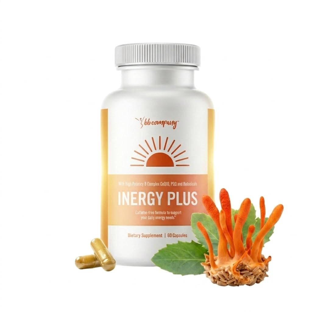 InergyPLUS | Energy Vitamins for Women, Fatigue, Natural Energy Supplements for Focus | Vitamin B12, Folic Acid, Rhodiola Rosea, Cordyceps, CoQ10, Caffeine Free | Packaging Vary | 60 Ct - dailyvitalstore