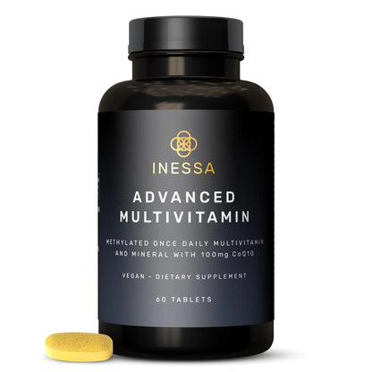 Inessa Methylated Multivitamin for Men and Women - Advanced Natural Daily Mens Multivitamins with CoQ10 100mg, Vitamins D3, K2, A, B - dailyvitalstore