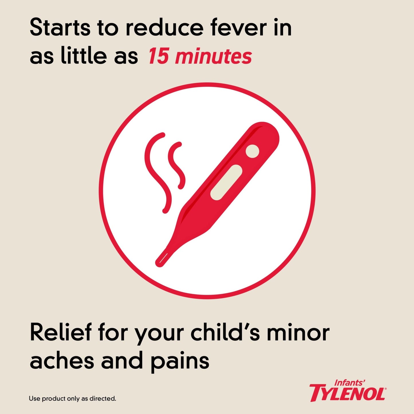 Infants' Tylenol Liquid Pain Reliever and Fever Reducer Medicine, Acetaminophen Oral Suspension for Sore Throat, Headache & Teething, Kids Fever Reducer; Dye-Free Cherry Flavor, 2 fl oz, Pack of 1 - dailyvitalstore