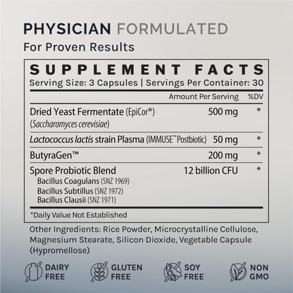 InfiniWell GI Prime - Pre, Post & Probiotics for Digestive Health - Aid Immune Function & Support The Gut-Brain Axis - with Bacillus Probiotics for Women & Men (90 Capsules) - dailyvitalstore