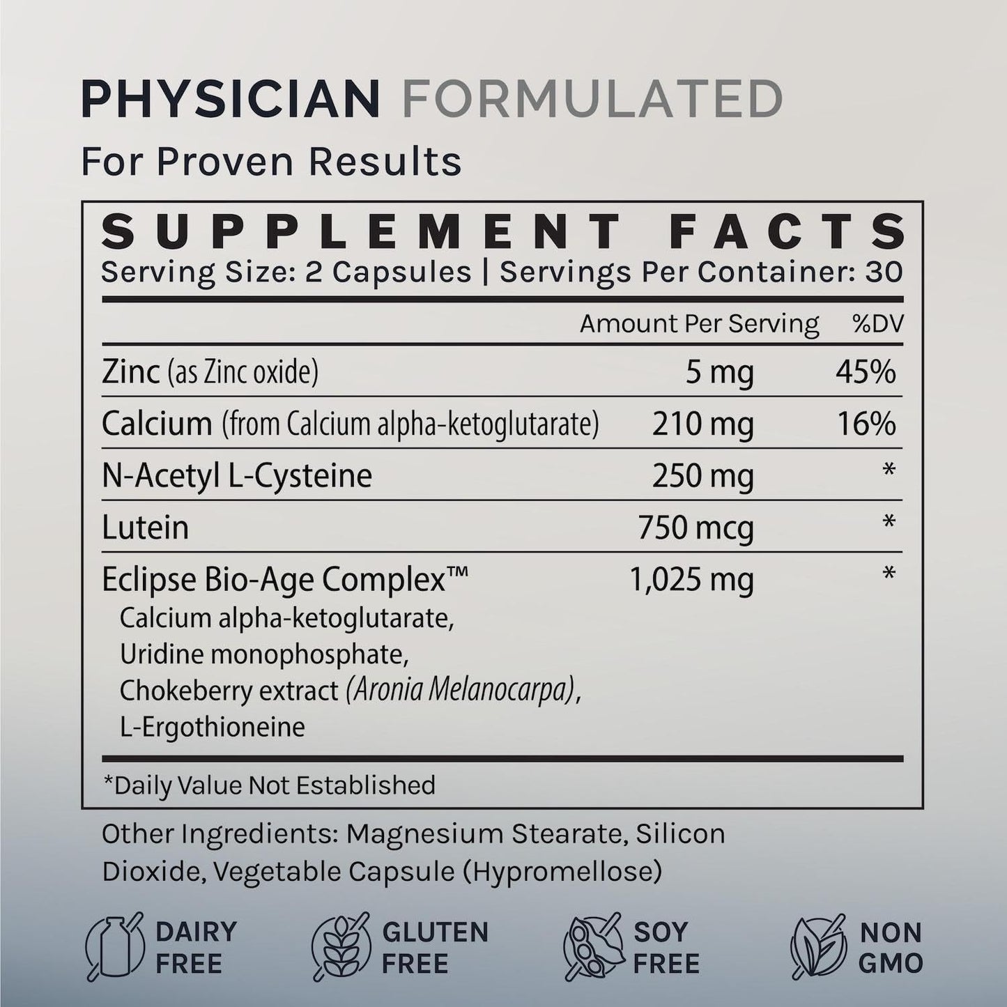 InfiniWell InfiniAge Longevity Supplements - Advanced Cellular Health Supplements with Lutein, N-Acetyl Cysteine (NAC) & Low Dose Zinc - Support Nutrient Sensing & Mitochondrial Health (30 Capsules) - dailyvitalstore