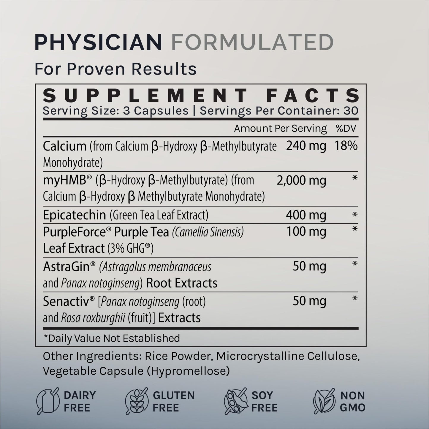 InfiniWell Strength - Muscle Recovery Supplements for Healthy Aging - HMB Supplement for Stamina, Endurance, Strength Gains & Mobility - Nourish Healthy Muscle Mass & Tissue Quality (90 Capsules) - dailyvitalstore