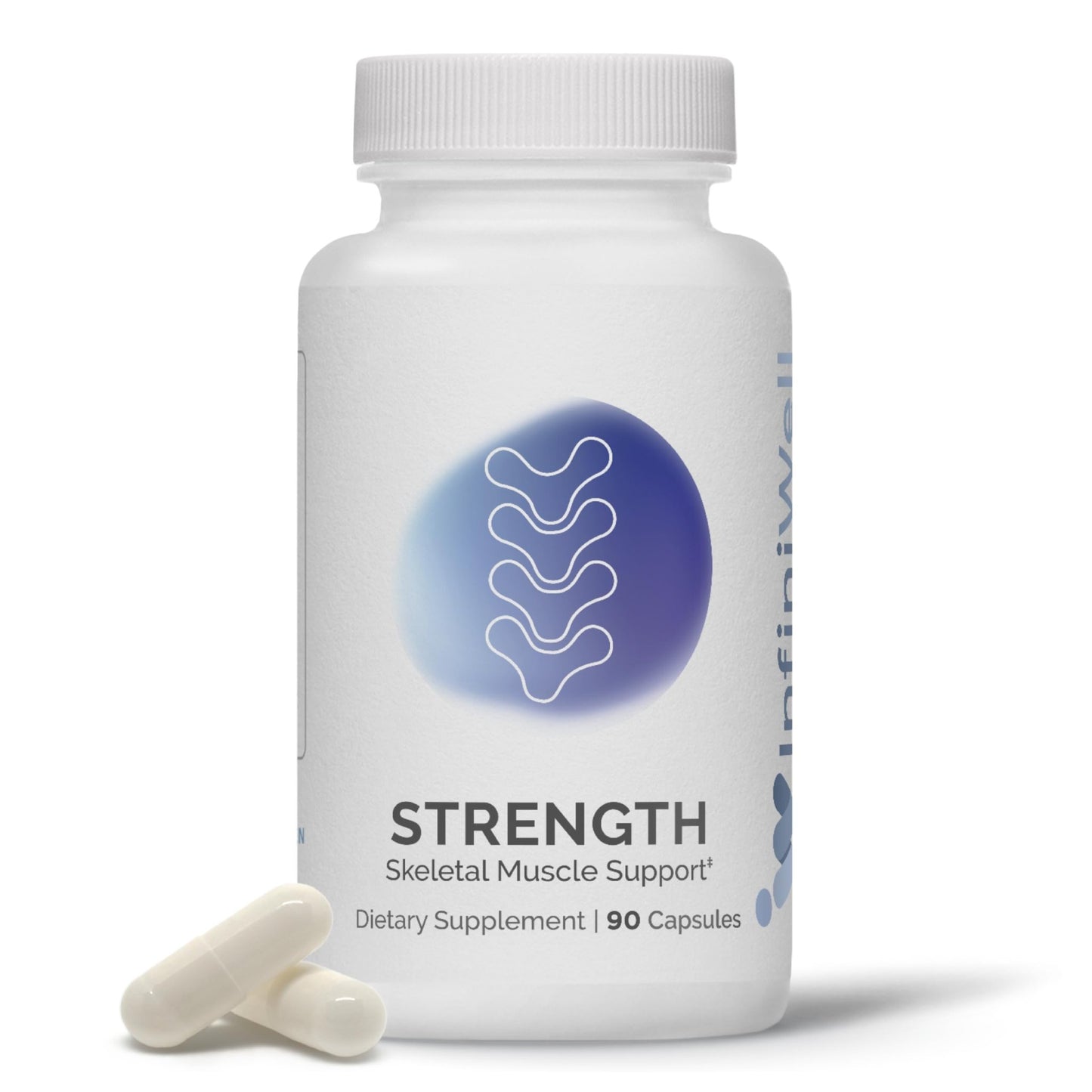 InfiniWell Strength - Muscle Recovery Supplements for Healthy Aging - HMB Supplement for Stamina, Endurance, Strength Gains & Mobility - Nourish Healthy Muscle Mass & Tissue Quality (90 Capsules) - dailyvitalstore