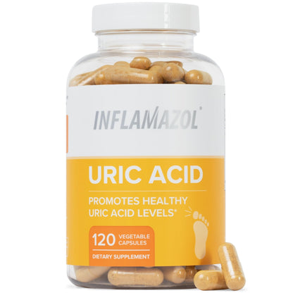 Inflamazol Uric Acid Cleanse – Premium Uric Acid Flush with Tart Cherry, Turmeric & Celery Seed for Joint & Uric Acid Support – Joint Supplements for Men & Women – 120 Capsules - dailyvitalstore