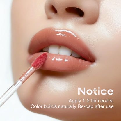 INGA Water Glow Lip Tint | Hydrating, Glossy Korean Lip Tint with Sheer Color & Glass-Like Shine | Long-Lasting, Non-Sticky Korean Lip Stain (RICH SALMON) - dailyvitalstore