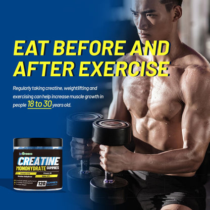 inGreens Creatine Monohydrate Gummies 6g per Serving, Sugar Free Creatine Supplements for Men & Women, Chewable Creatine for Muscle Growth, Strength, Energy - dailyvitalstore