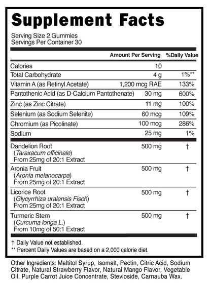 Innate Skin Health Body Clear Skin Acne Gummies - Complexion Supplement, Pantothenic Acid & Antioxidants, Vitamins 60 Count - dailyvitalstore