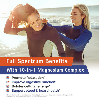 Innate Vitality 10-in-1 Magnesium Complex 960mg, 420mg Elemental Mag per Serving, with Magnesium Glycinate, Citrate, Malate, and More, Sleep, Digestion, Energy Support, 90 Vegan Caps - dailyvitalstore