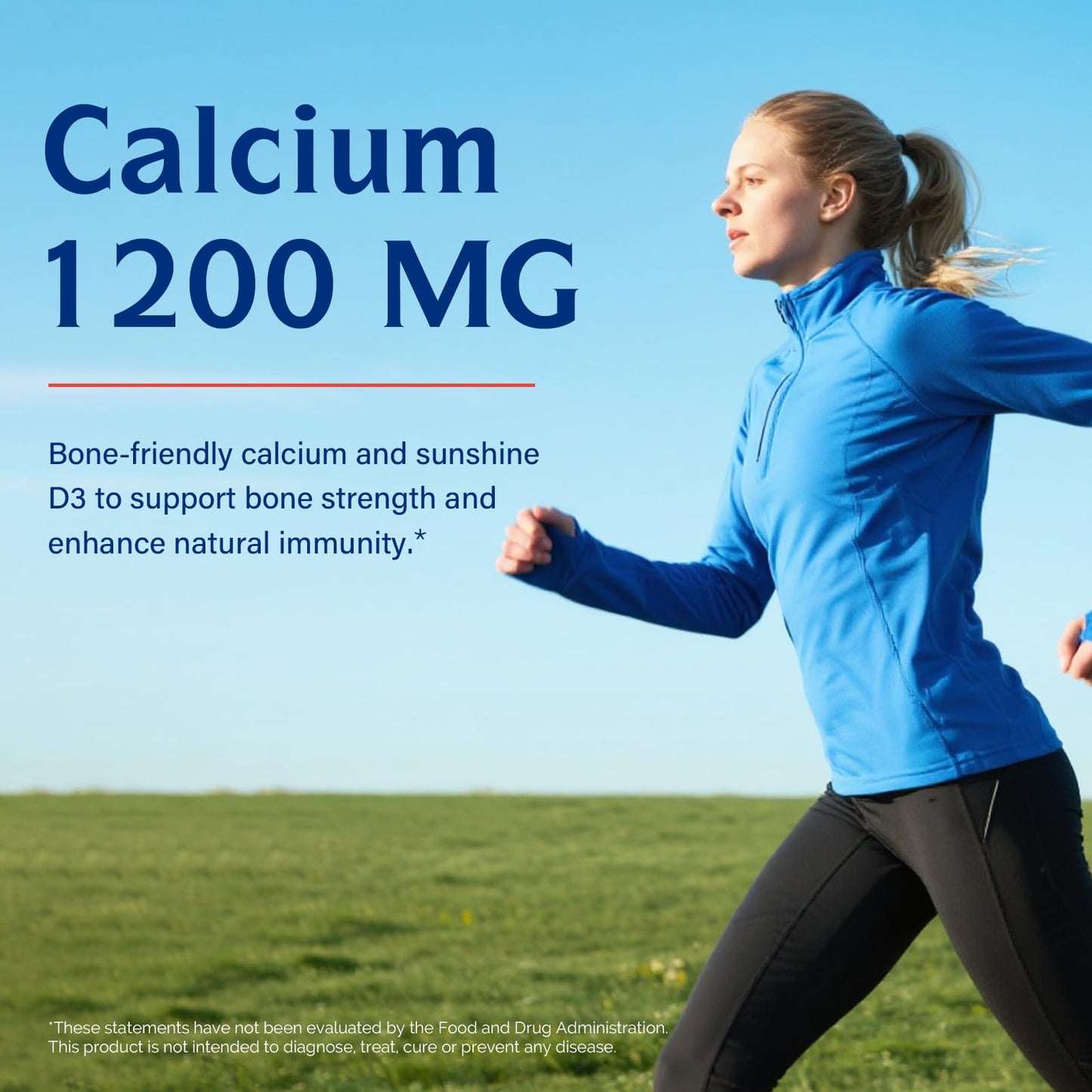 Innate Vitality Calcium 1200 mg with Vitamin D3, 5000IU Vitamin D3, Absorbable Calcium Supplement, Non GMO, No Gluten, for Bone, Immunity, 90 Tablets - dailyvitalstore