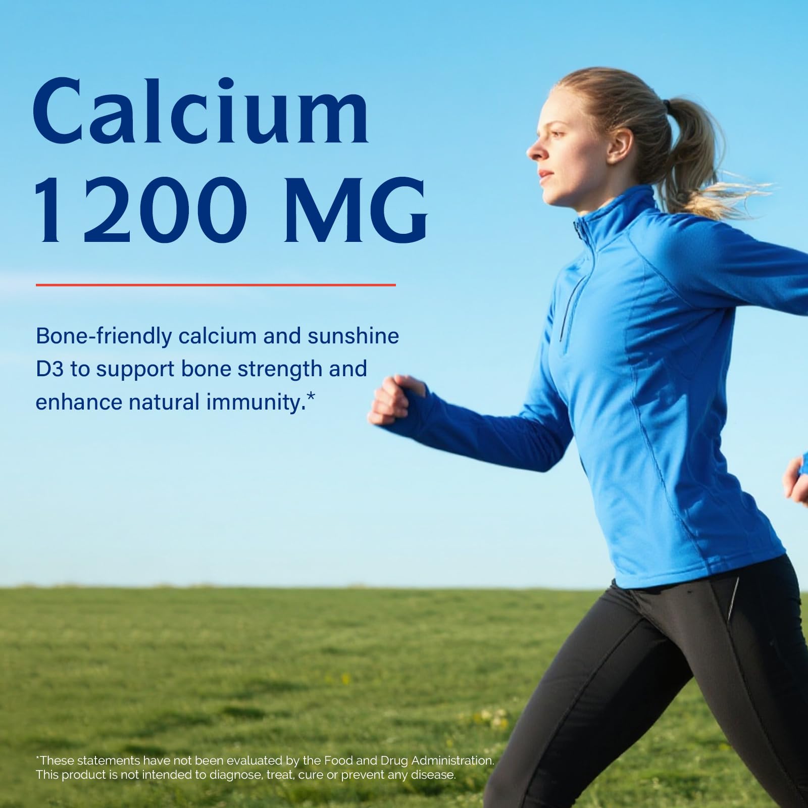 Innate Vitality Calcium 1200 mg with Vitamin D3, 5000IU Vitamin D3, Absorbable Calcium Supplement, Non GMO, No Gluten, for Bone, Immunity, 90 Tablets - dailyvitalstore