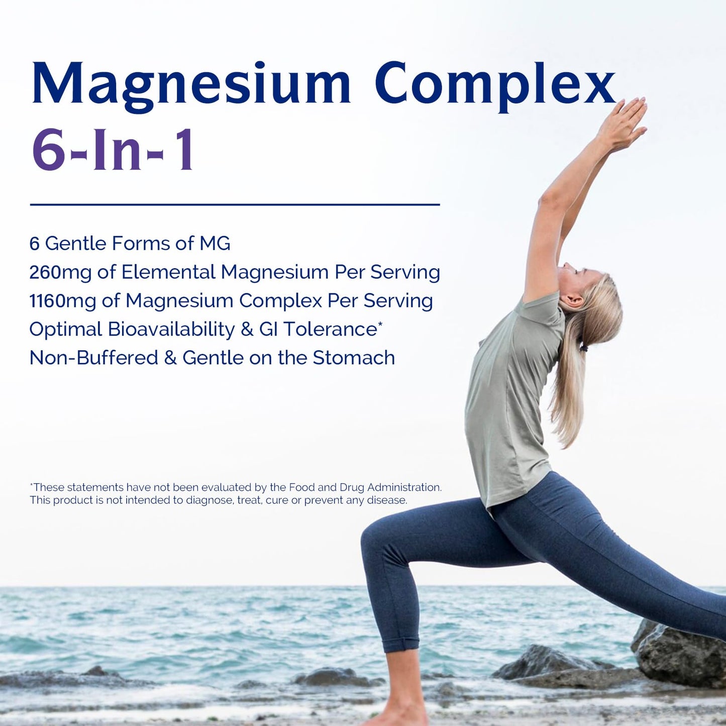 Innate Vitality Magnesium Complex 6-in-1, 1160mg Per Serving, Rest & Digestion, Magnesium Glycinate & Citrate, High Absorption, 120 Vegan Capsules - dailyvitalstore