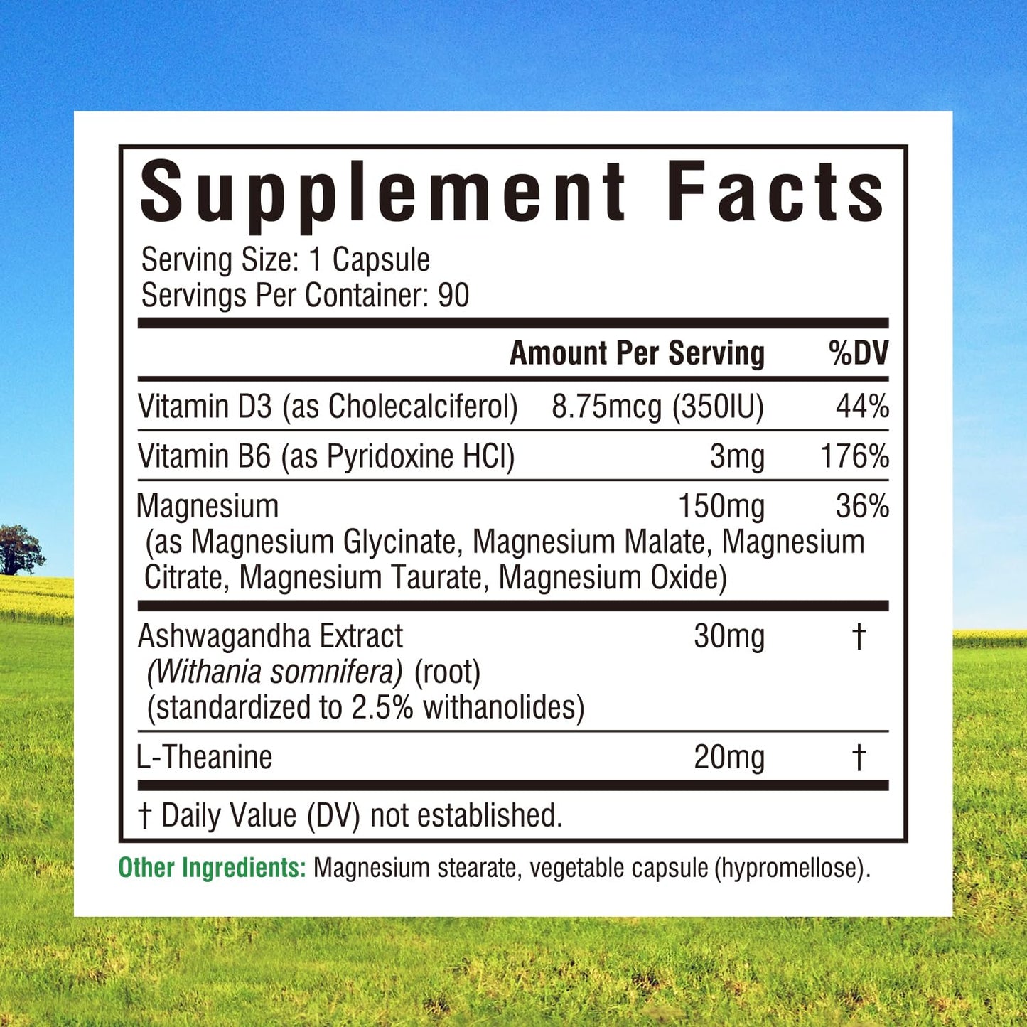 Innate Vitality Magnesium Complex, Magnesium Glycinate Citrate Malate Taurate with Ashwagandha L-Theanine Vitamin D3 & B6, High Absorption, Full Spectrum, Bones Stress Sleep Support, 90 caps - dailyvitalstore