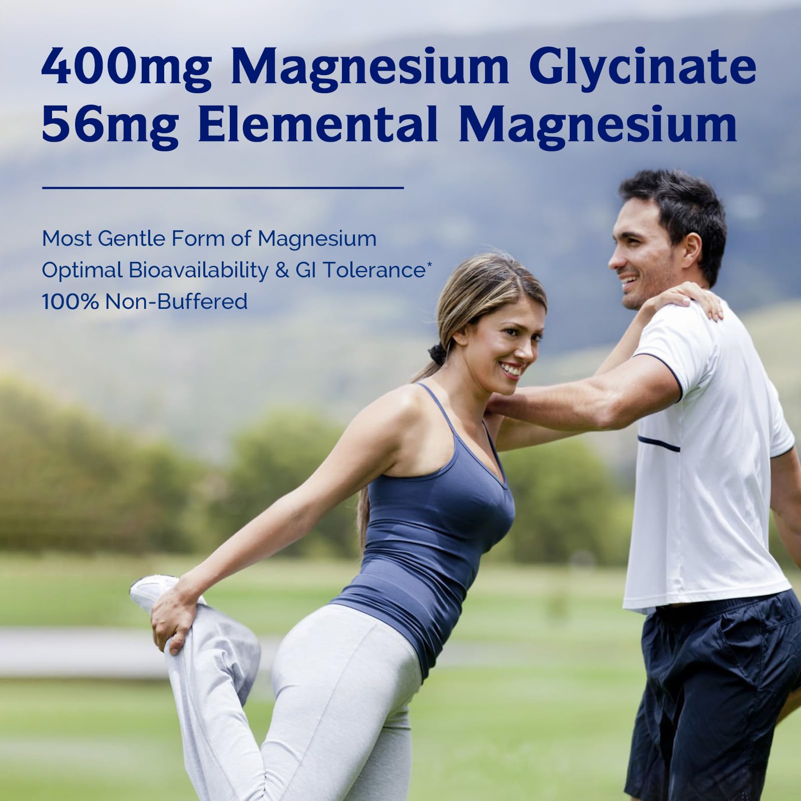 Innate Vitality Magnesium Glycinate 400mg, Non Buffered & High Absorption Magnesium Supplement for Sleep, Relaxation, Heart & Bone Health for Men & Women, Non-GMO, No Gluten, 240 Vegan Capsules - dailyvitalstore