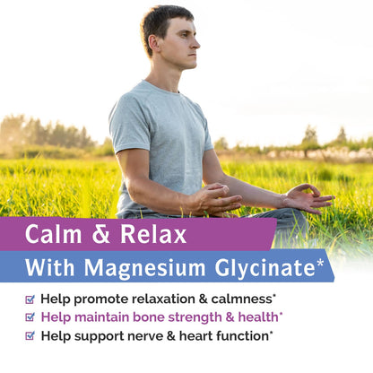 Innate Vitality Magnesium Glycinate 400mg, Non Buffered & High Absorption Magnesium Supplement for Sleep, Relaxation, Heart & Bone Health for Men & Women, Non-GMO, No Gluten, 240 Vegan Capsules - dailyvitalstore