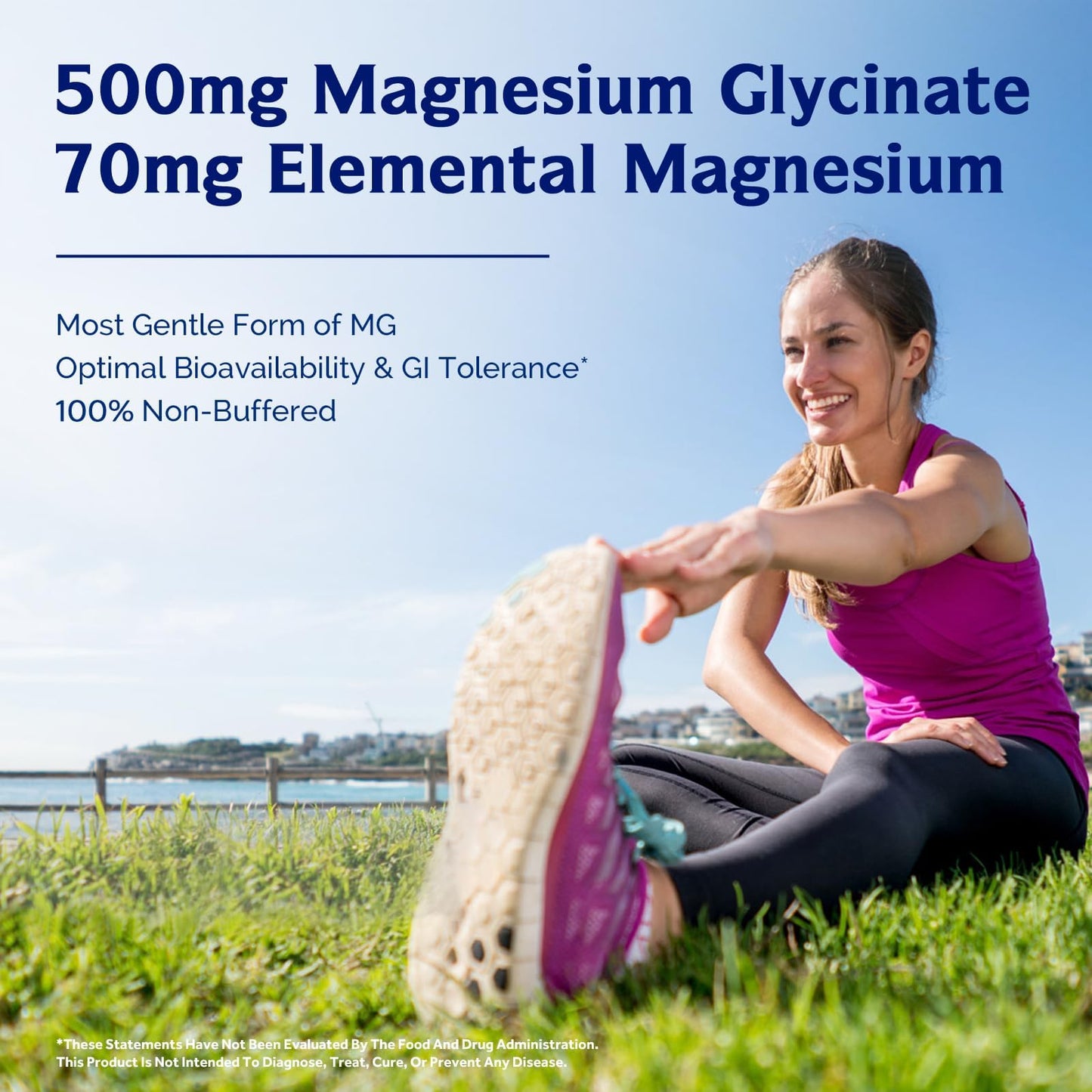 Innate Vitality Magnesium Glycinate 500mg | 70mg Elemental Magnesium Supplement - High Absorption, Non Buffered, Non-GMO & No Gluten - Vegan - Nerve Health - 120 Capsules (Pack of 1) - dailyvitalstore