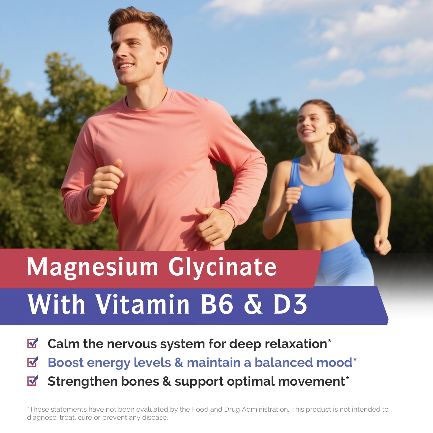 Innate Vitality Magnesium Glycinate Complex, 420mg Elemental Magnesium Per Serving, Enhanced Absorption, Black Pepper, Vitamin D3 & B6, Sleep Mood Bone Nerve Support, 180 Caps - dailyvitalstore