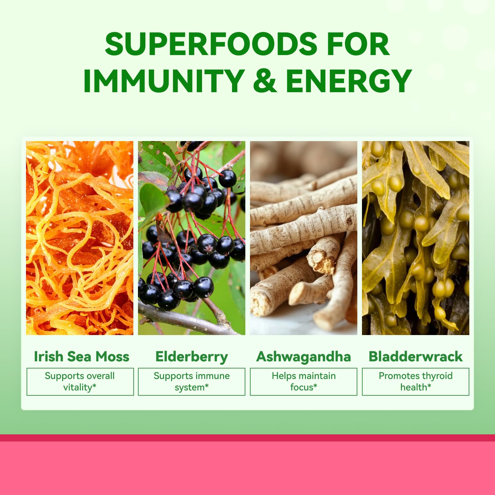 Inner Brightness Sea Moss 4000mg Gummies with Ashwagandha, Elderberry, Apple Cider Vinegar, Bladderwrack, Burdock Root – Immune Support – Mixed Berry Flavor – 60 Count - dailyvitalstore