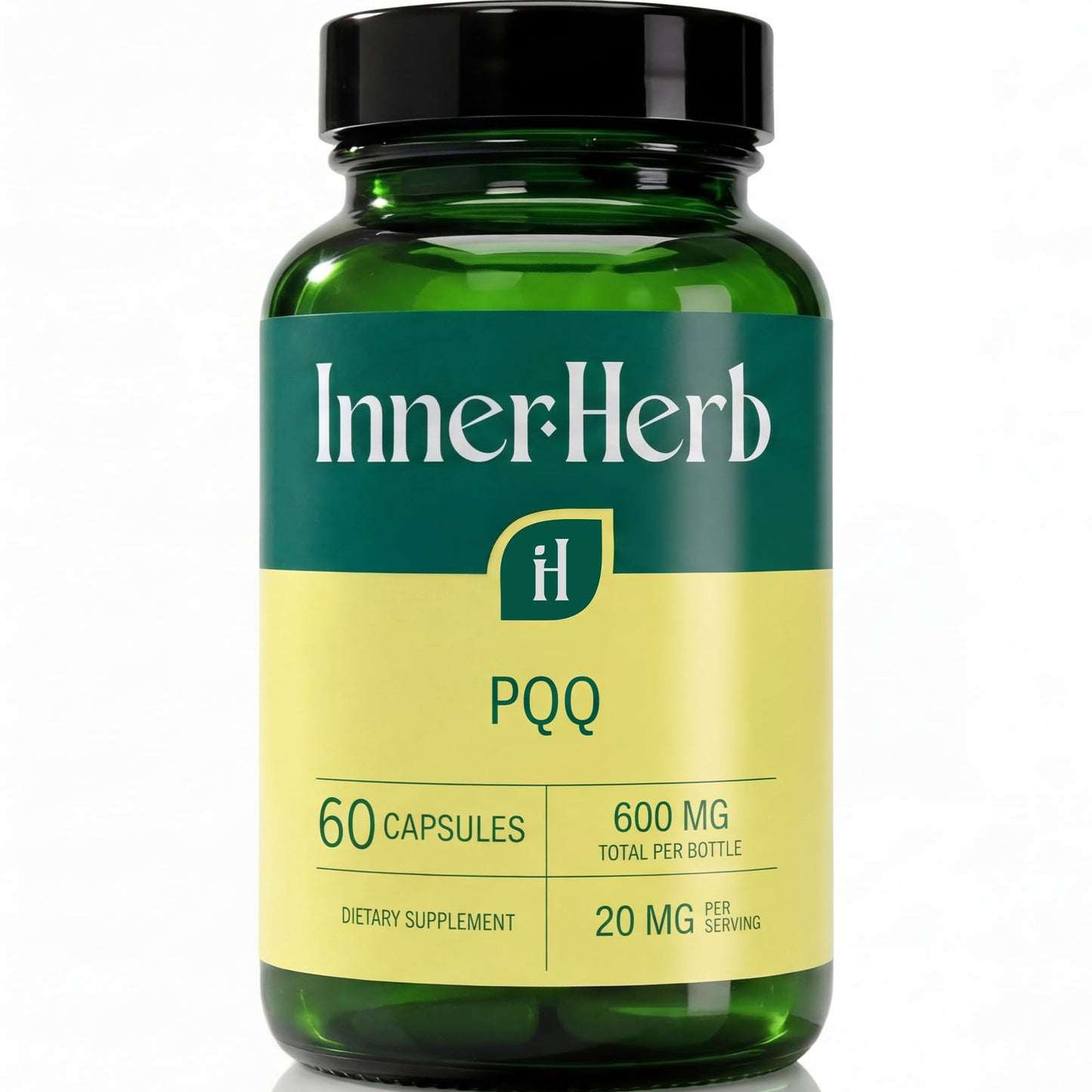 InnerHerb Pyrroloquinoline Quinone PQQ Daily Capsule - Supplement for Adults (60 Capsules, 30 Servings) (20mg Per Serving) - dailyvitalstore