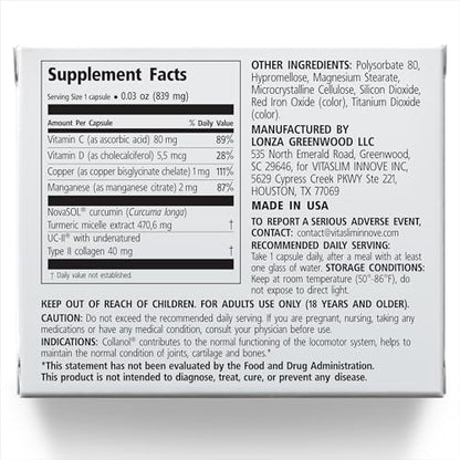 Innovation in The Care of Healthy Joints – Liquid Formula in a Double Capsule. 3D Collagen + Micelle Extract of Turmeric Roots 1 Capsule/Day. Laboratory Tested - dailyvitalstore