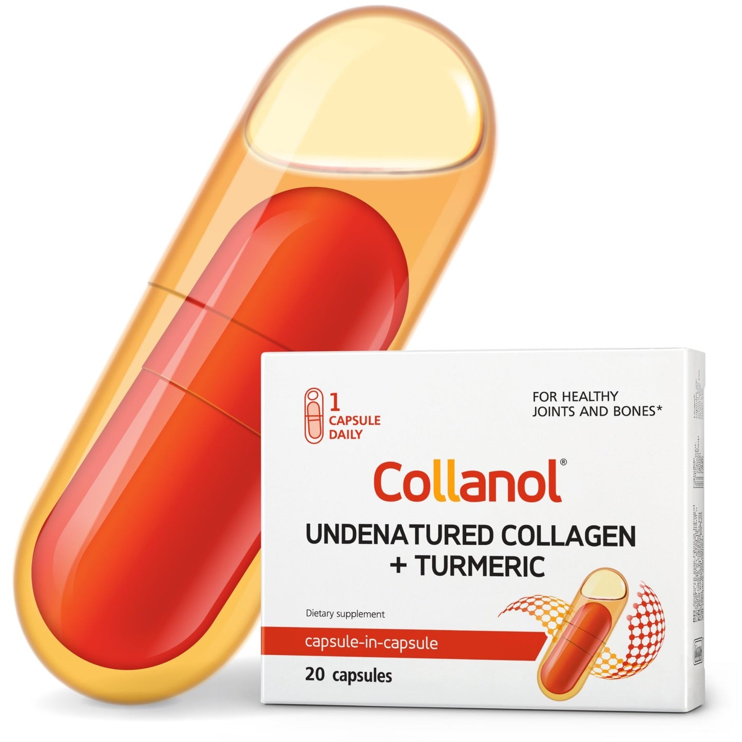Innovation in The Care of Healthy Joints – Liquid Formula in a Double Capsule. 3D Collagen + Micelle Extract of Turmeric Roots 1 Capsule/Day. Laboratory Tested - dailyvitalstore