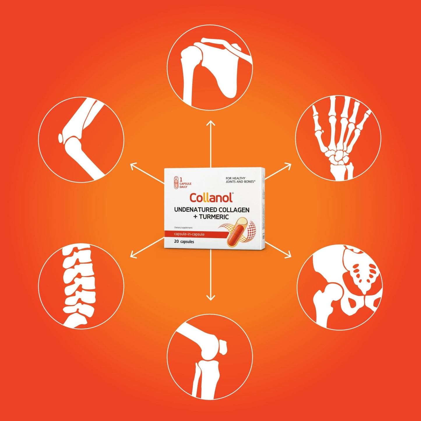 Innovation in The Care of Healthy Joints – Liquid Formula in a Double Capsule. 3D Collagen + Micelle Extract of Turmeric Roots 1 Capsule/Day. Laboratory Tested - dailyvitalstore