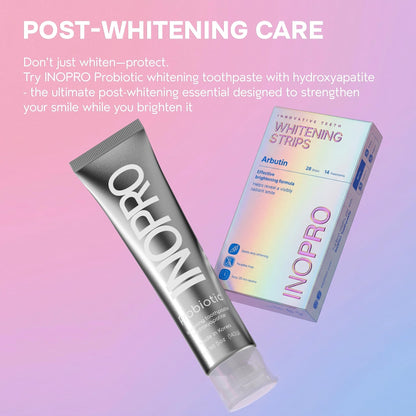 InoPro Teeth Whitening Strips 14 Treatments Kit - Enamel Safe Teeth Whitener, Peroxide-Free, Green White Strips - dailyvitalstore