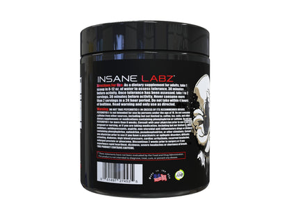 Insane Labz Psychotic Black Edition Mid Stimulant Pre Workout Powder, Energy Focus Pumps, Loaded with Creatine Beta Alanine Taurine Fueled by AMPiberry, 35 Servings (Blue Raspberry) - dailyvitalstore