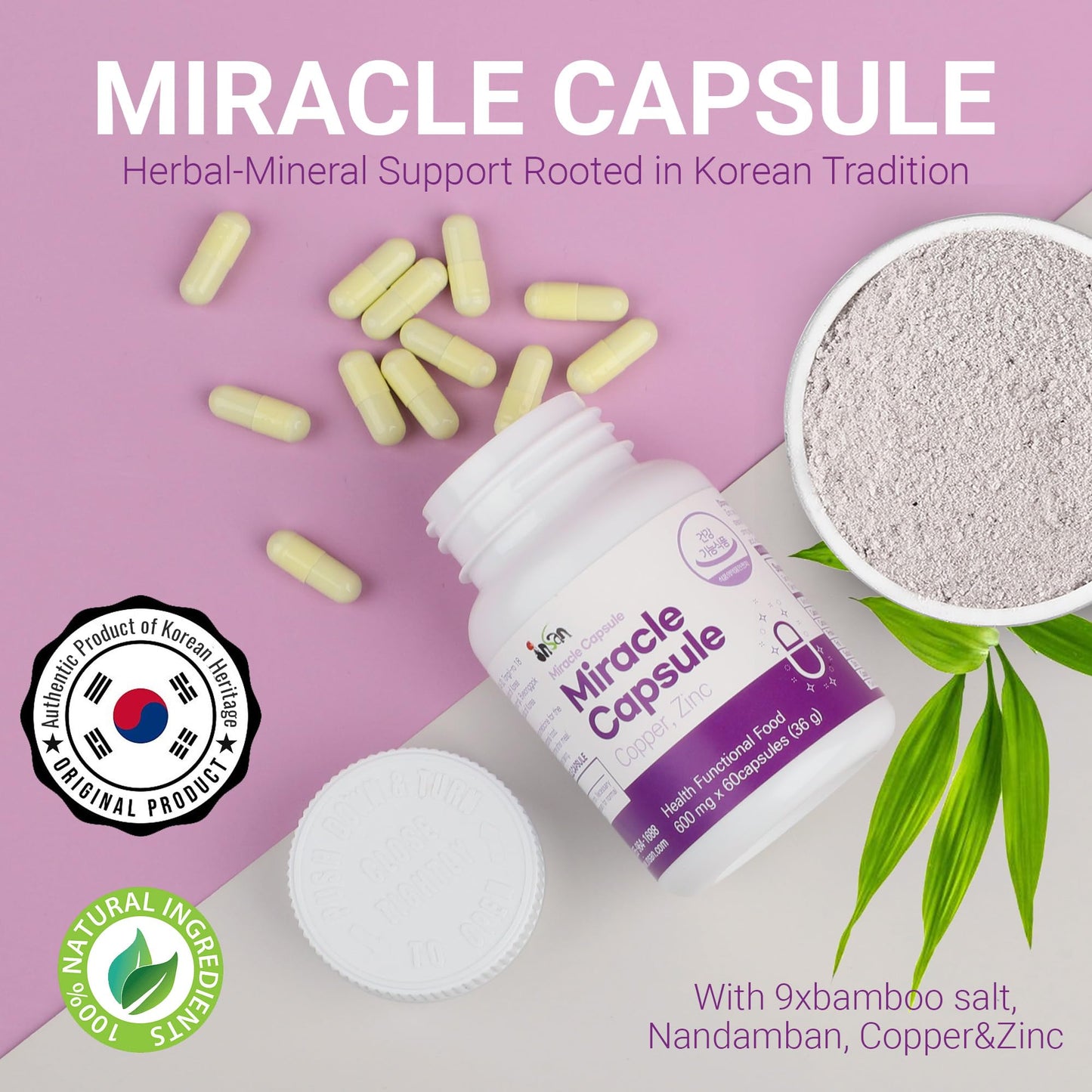 INSANORIGINS Miracle Capsule Immune Defense Support Supplement 18g (600mg - 30 Capsules) [Starter Pack] - dailyvitalstore
