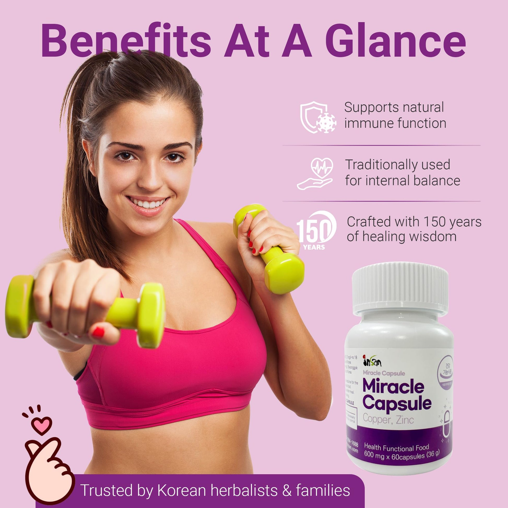 INSANORIGINS Miracle Capsule Immune Defense Support Supplement 18g (600mg - 30 Capsules) [Starter Pack] - dailyvitalstore