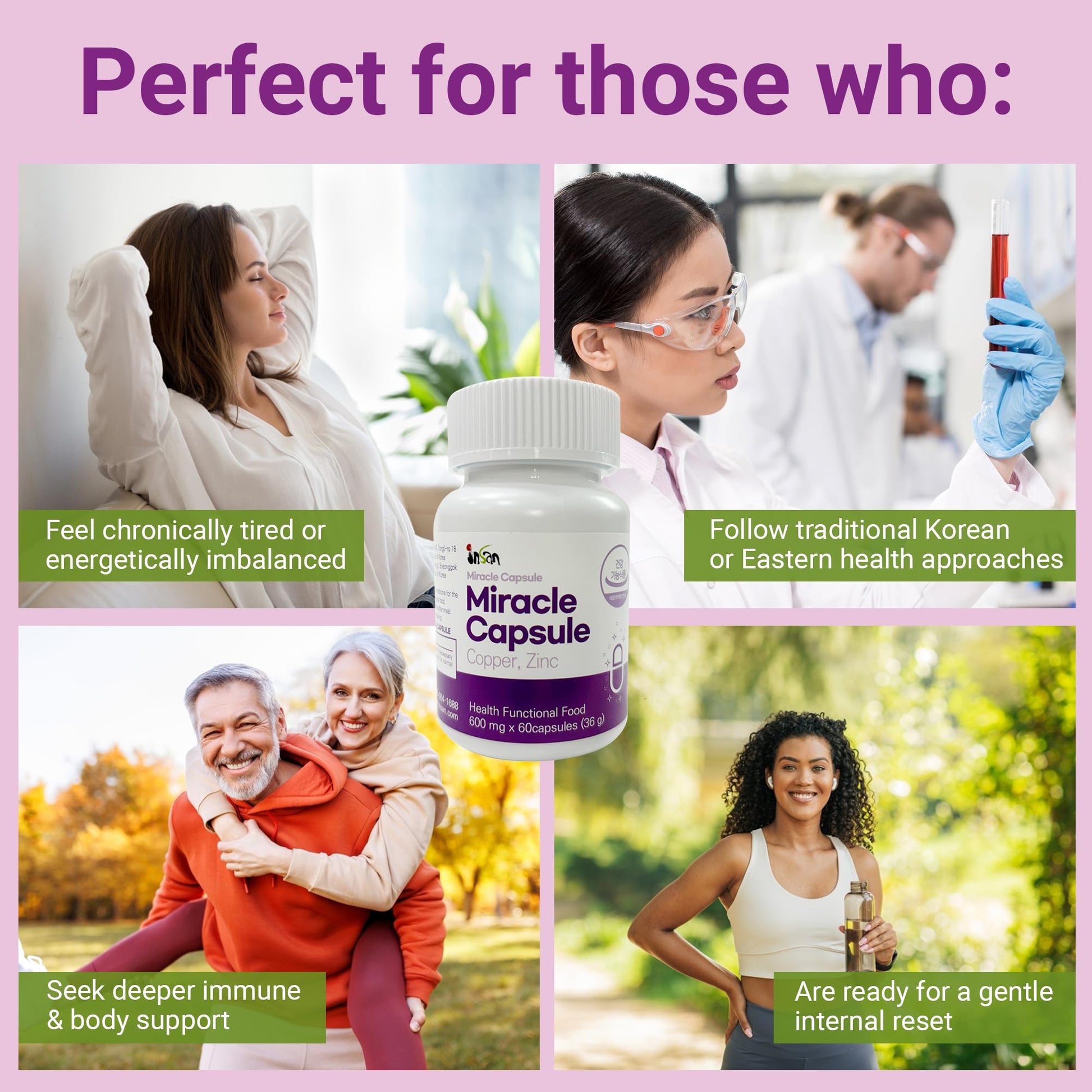 INSANORIGINS Miracle Capsule Immune Defense Support Supplement 18g (600mg - 30 Capsules) [Starter Pack] - dailyvitalstore