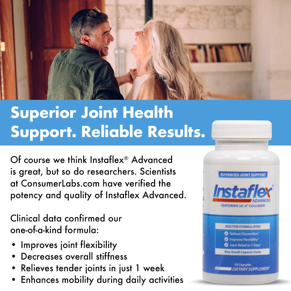 Instaflex Advanced Joint Support - Doctor Formulated Joint Relief Supplement, Featuring Collagen & 5 Other Joint Discomfort Fighting Ingredients - 14 Count - dailyvitalstore