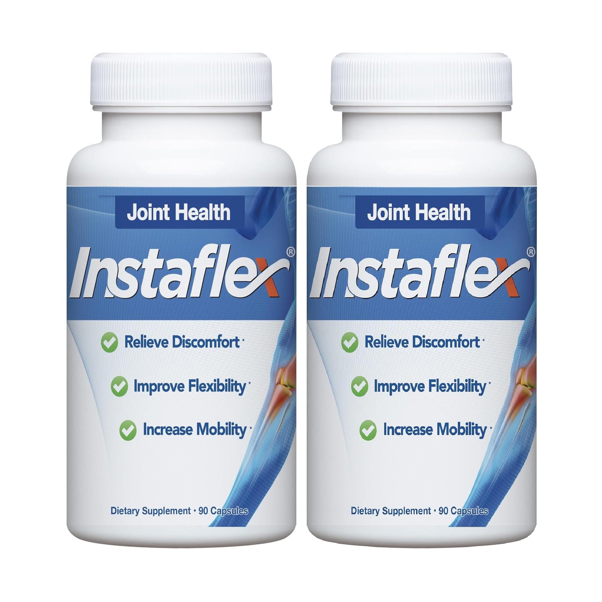 Instaflex Joint Support Supplement for Men and Women - Glucosamine, MSM, White Willow, Turmeric, Ginger, Cayenne, Hyaluronic Acid - 180 Capsules - dailyvitalstore
