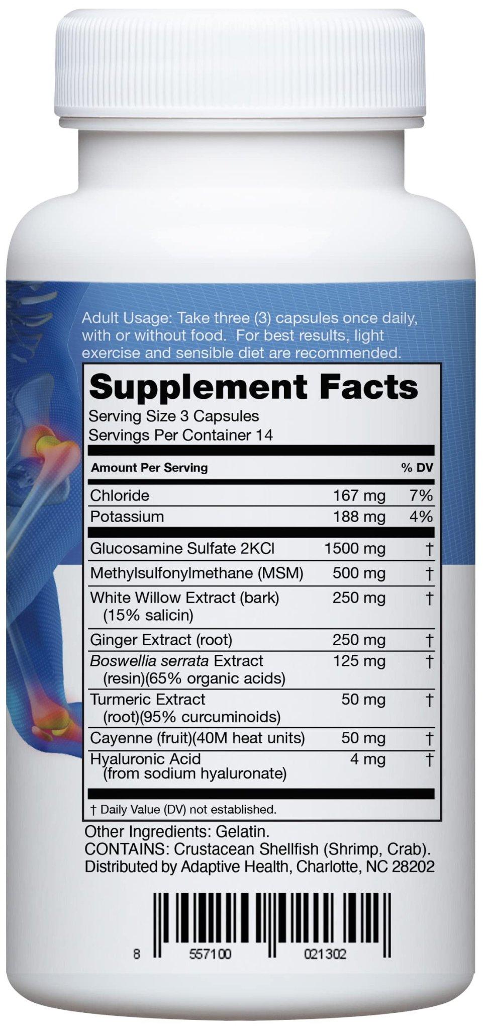 Instaflex Joint Support Supplement for Men and Women - Glucosamine, MSM, White Willow, Turmeric, Ginger, Cayenne, Hyaluronic Acid - 42 Capsules - dailyvitalstore