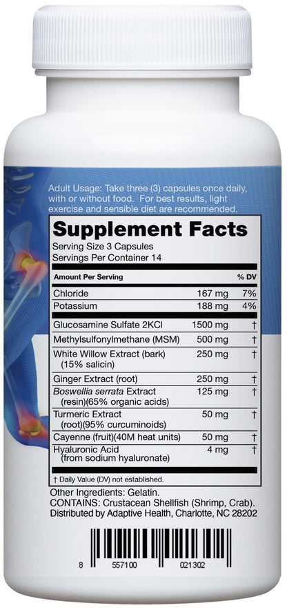 Instaflex Joint Support Supplement for Men and Women - Glucosamine, MSM, White Willow, Turmeric, Ginger, Cayenne, Hyaluronic Acid - 42 Capsules - dailyvitalstore