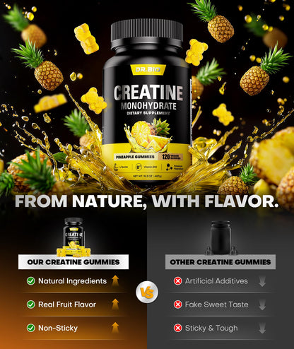 Instant Boost Creatine Monohydrate Gummies, Complex Formula with Real 5000mg Creatine, L-Taurine, B12, Mg & K, Pre-Workout Creatine for Women & Men to Support Energy - dailyvitalstore