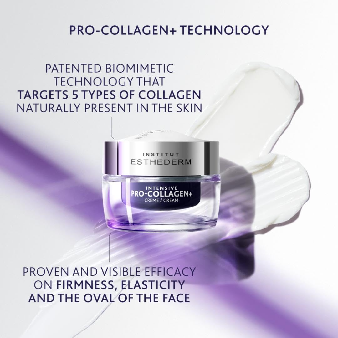 Institut Esthederm - Pro-Collagen+ Cream - Face & Neck - Targets Lack of Firmness & Skin Sagging - Redefines Facial Contours - dailyvitalstore