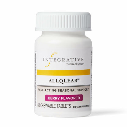Integrative Therapeutics AllQlear - Seasonal Supplement for Immune Support *- Quail Egg Powder Blend - Dairy-Free - Berry Flavored, 60 Chewable Tablets (30 Servings) - dailyvitalstore
