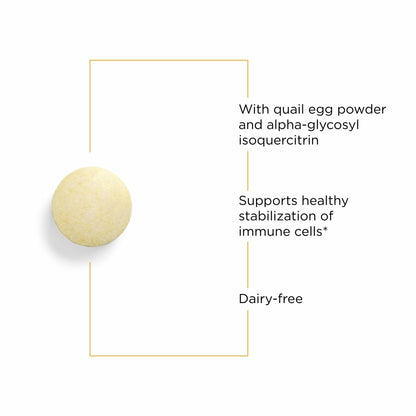 Integrative Therapeutics AllQlear - Seasonal Supplement for Immune Support *- Quail Egg Powder Blend - Dairy-Free - Berry Flavored, 60 Chewable Tablets (30 Servings) - dailyvitalstore