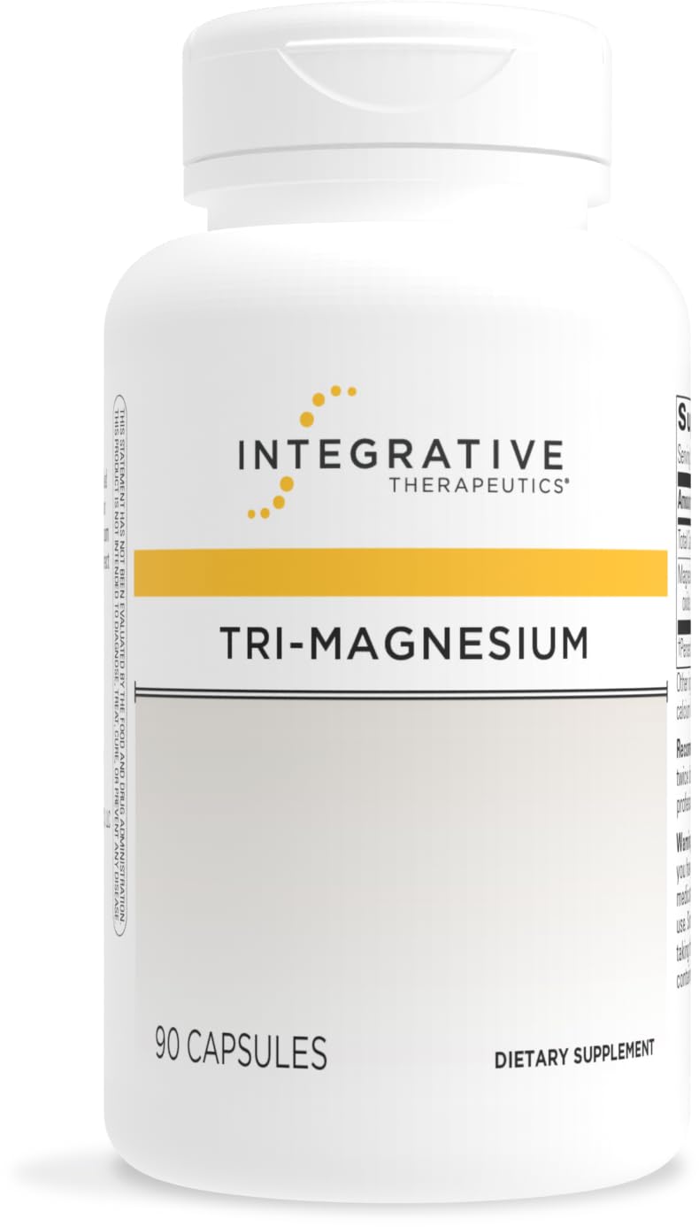 Integrative Therapeutics Tri-Magnesium - Supports Cellular Energy & Energy Metabolism* - Magnesium Supplement for Heart & Nerve Health Support* - Third-Party Tested - 90 Capsules (90 Servings) - dailyvitalstore