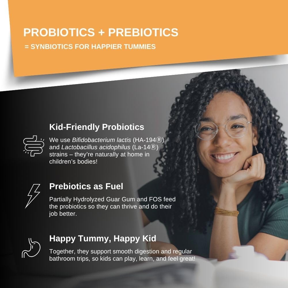 Intelligent Labs Kids/Children Probiotics 6 Billion CFU with Prebiotics, PHGG & FOS, Once-Daily Chewable, Great Taste, 10x Effectiveness - dailyvitalstore