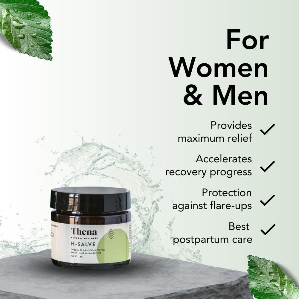Intense Hemorrhoid Treatment Natural Hemorrhoid Relief Cream, Max Strength Herbal Anal Fissure Relief Ointment with Organic Witch Hazel for Postpartum Piles, Best with Thena Sitz Bath Soak Women Men - dailyvitalstore