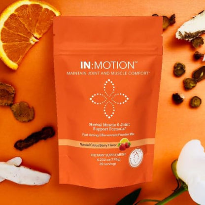 in:TotalWellness - in:Motion Natural Herbal Formula, 20 Serving Pouch, Corydalis, Tumeric, Ginger + 9 More ADAPTOGEN Herbs, Citrus Berry Flavor, 1 Count - dailyvitalstore