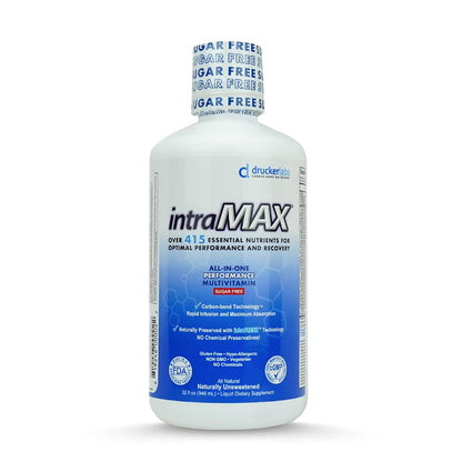 intraMAX Drucker Labs Organic Sugar-Free All-in-One Performance Liquid Multivitamin for Men & Women | Non-GMO, Gluten & Dairy Free | with Magnesium, Zinc, Vitamins D, C & E | 32 oz - dailyvitalstore