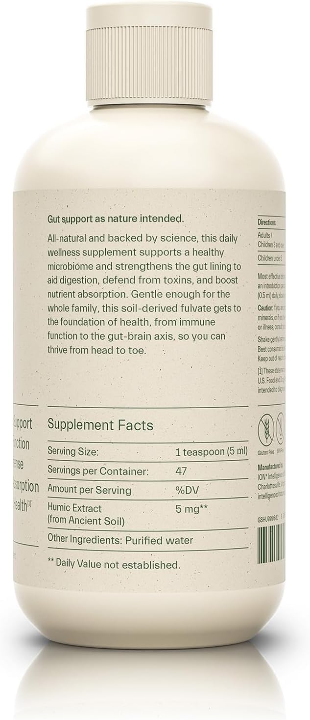 ION* Intelligence of Nature Gut Support Liquid Supplement - Gut & Digestive Health Liquid Drops, Cleanse & Detox with Humic Extract - dailyvitalstore