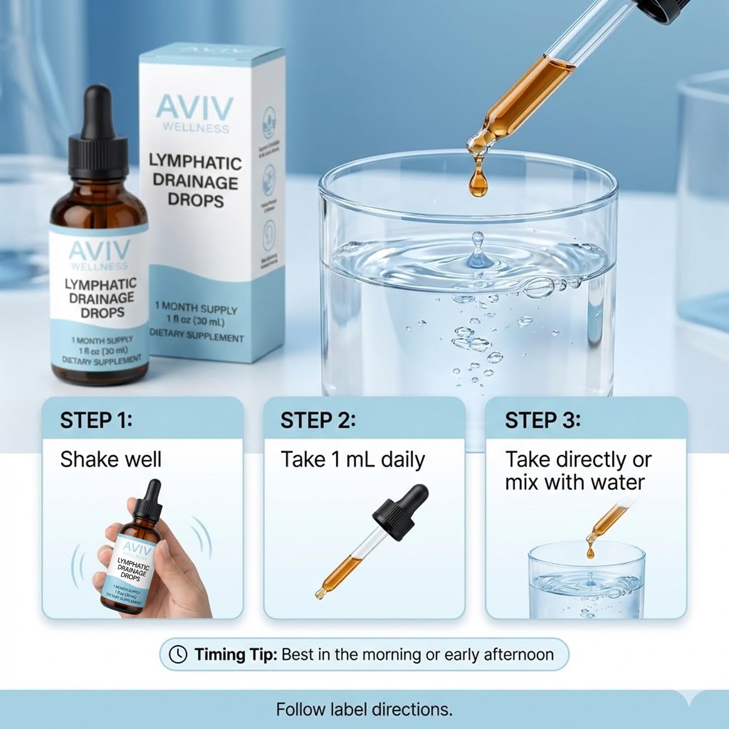 IRMI Avivwellness Lymphatic Drainage Drops, Organic Lymphatic Liquid Drops- Herbal Liquid Blend - 1 fl oz (30 mL) - dailyvitalstore
