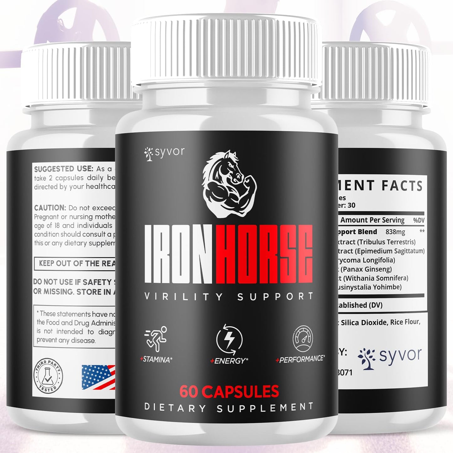 Iron Horse Supplement Pills, Official Iron Horse Pills for Men with All Natural Ingredients, Advanced IronHorse Capsules Designed to Support Health and Wellness with Premium Vitamins (60 Capsules) - dailyvitalstore
