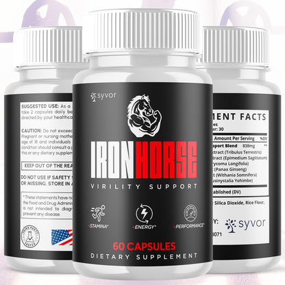 Iron Horse Supplement Pills, Official Iron Horse Pills for Men with All Natural Ingredients, Advanced IronHorse Capsules Designed to Support Health and Wellness with Premium Vitamins (60 Capsules) - dailyvitalstore