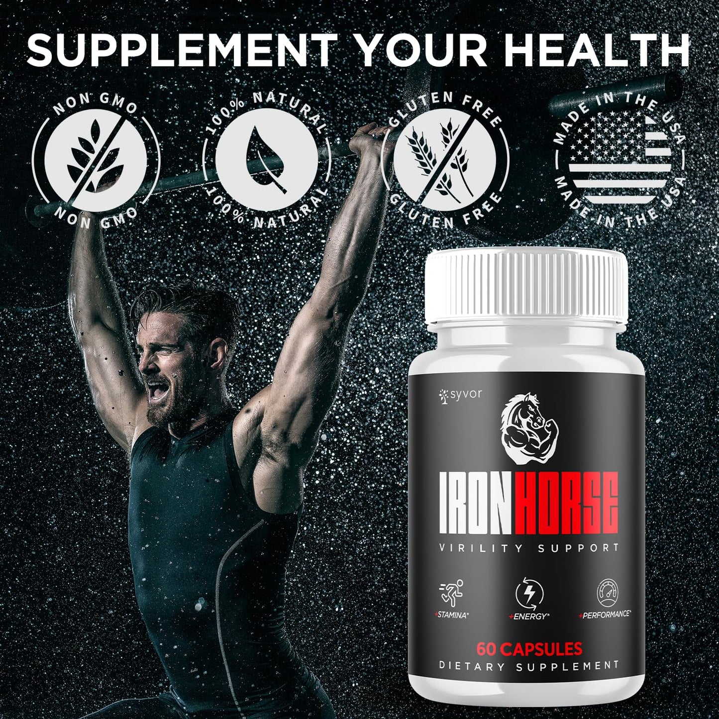 Iron Horse Supplement Pills, Official Iron Horse Pills for Men with All Natural Ingredients, Advanced IronHorse Capsules Designed to Support Health and Wellness with Premium Vitamins (60 Capsules) - dailyvitalstore