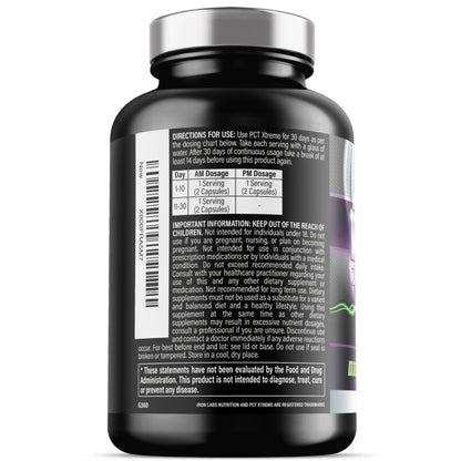Iron Labs Nutrition PCT Xtreme - PCT Supplement for Men - 30 Day Course - Post Cycle Support Booster (80 Capsules) - dailyvitalstore